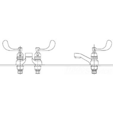 Click here to see T&S Brass B-0837-01 T&S Brass B-0837-01 Deck Mount Metering Faucet, 4
