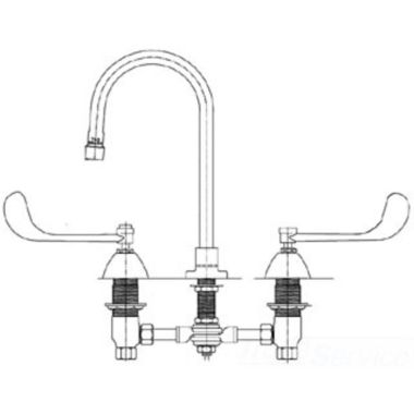 Click here to see T&S Brass B-0869 T&S Brass B-0869 Medical Faucet, Concealed Body, 6