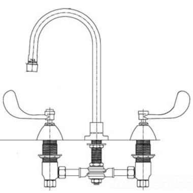 Click here to see T&S Brass B-0869-04 T&S Brass B-0869-04 Medical Faucet, Concealed Body, 4