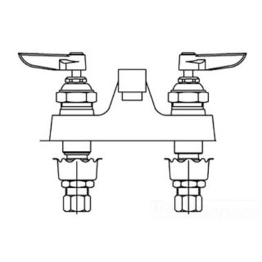 Click here to see T&S Brass B-0870-CR T&S BRASS B-0870-CR LAVATORY FAUCET, DECK MOUNT, 4