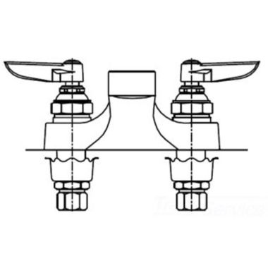 Click here to see T&S Brass B-0877 T&S BRASS B-0877 LAVATORY FAUCET, DECK MOUNT, 4