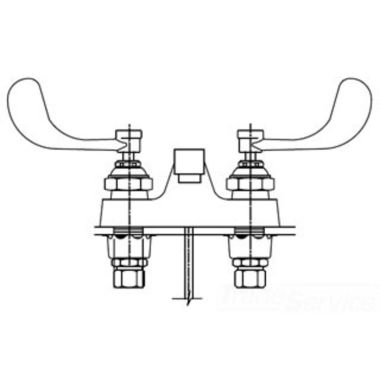 Click here to see T&S Brass B-0891 T&S Brass B-0891 Medical Faucet, Deck Mount, Cast Basin Spout, Aerator, 4