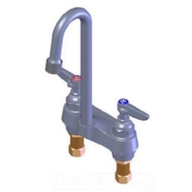 Click here to see T&S Brass B-0896 T&s Brass B-0896 Medical Faucet, Deck Mount, Rigid Gooseneck, Aerator, Lever Handles