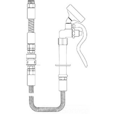 Click here to see T&S Brass B-0950-VB T&S BRASS B-0950-VB SPRAY ASSEMBLY, FLEXIBLE HOSE W/VACUUM BREAKER, SELF CLOSING
