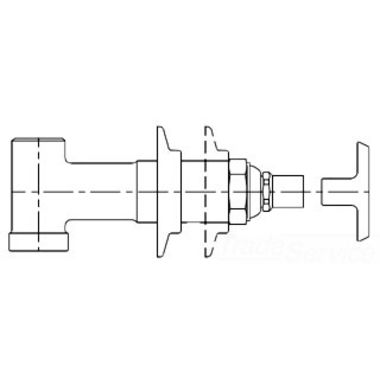 Click here to see T&S Brass B-1027 T&S BRASS B-1027 CONCEALED STRAIGHT LOOSE KEY STOP, 1/2