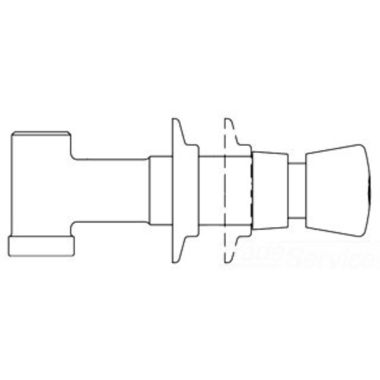 Click here to see T&S Brass B-1029-2 T&S BRASS B-1029-2 CONCEALED STRAIGHT VALVE, SLOW SELF CLOSING, VANDAL RESISTANT, HOT
