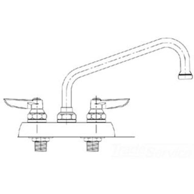 Click here to see T&S Brass B-1101 T&S Brass B-1101 Workboard Faucet, Deck Mount, 3-1/2