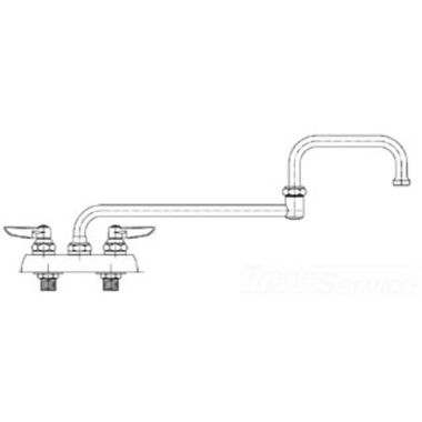 Click here to see T&S Brass B-1132 T&S Brass B-1132 Workboard Faucet, Deck Mount, 8