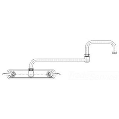 Click here to see T&S Brass B-1137 T&S Brass B-1137 Workboard Faucet, Wall Mount, 8