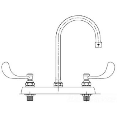 Click here to see T&S Brass B-1139 T&S Brass B-1139 Workboard Faucet, Deck Mount, 8