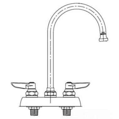 Click here to see T&S Brass B-1140 T&S Brass B-1140 Workboard Faucet, Deck Mount, 3-1/2