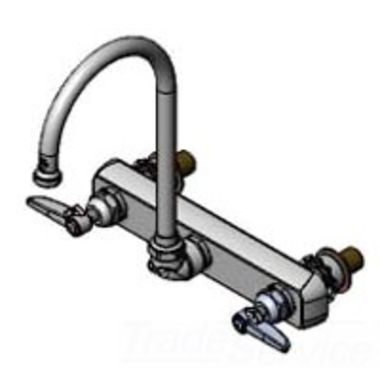 Click here to see T&S Brass B-1147-XS T&S Brass B-1147-XS Workboard Faucet, Wall Mount, 8