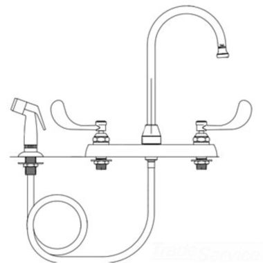 Click here to see T&S Brass B-1172-07-WH4 T&S Brass B-1172-07-WH4 Workboard Faucet