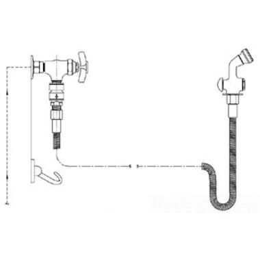 Click here to see T&S Brass B-1716-02 T&S BRASS B-1716-02 SPRAY WASH FAUCET W/ VACUUM BREAKER, 1/2
