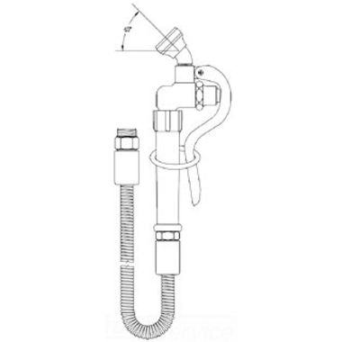 Click here to see T&S Brass B-2137 T&S BRASS B-2137 ANGLE SPRAY VALVE WITH 50