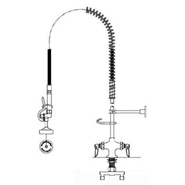 Click here to see T&S Brass B-2244-B T&S BRASS B-2244-B PRE-RINSE, SPRING ACTION, SINGLE HOLE BASE, 4