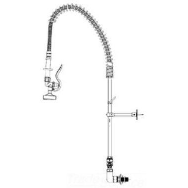 Click here to see T&S Brass B-2278-01 T&S BRASS B-2278-01 PRE-RINSE W/ ADD-ON FAUCET, WALL MOUNT, 8