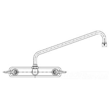 Click here to see T&S Brass B-2291 T&S BRASS B-2291 Wall Mount Workboard Faucet, 8