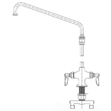 Click here to see T&S Brass B-2294 T&S BRASS B-2294 Double Pantry Faucet, Single Hole Base, 4