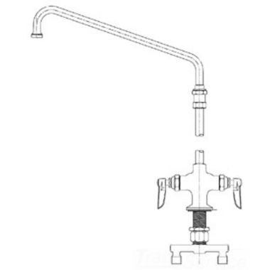Click here to see T&S Brass B-2294-CR T&S BRASS B-2294-CR Double Pantry Faucet with Ceramas, Inlet Spreader