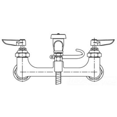 Click here to see T&S Brass B-2313 T&S BRASS B-2313 POT AND KETTLE FILLER, WALL 8