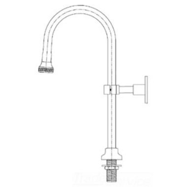 Click here to see T&S Brass B-2456 T&S BRASS B-2456 RIGID GOOSENECK, DECK MOUNT, ROSESPRAY OUTLET, 5-9/16