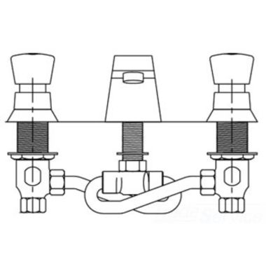 Click here to see T&S Brass B-2483 T&S BRASS B-2483 LAVATORY FAUCET, PUSH-BUTTON SELF-CLOSING, FLEX LINES, 5