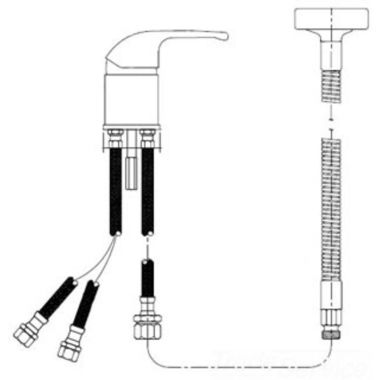 Click here to see T&S Brass B-2745 T&S BRASS B-2745 SINGLE LEVER SIDE MOUNT CONTROL, FLEXIBLE STAINLESS STEEL HOSE AND