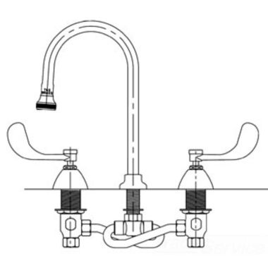 Click here to see T&S Brass B-2865-05 T&S Brass B-2865-05 Concealed Widespread Lavatory Faucet