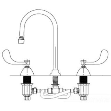 Click here to see T&S Brass B-2865-05-120XA T&S Brass B-2865-05-120XA Concealed Widespread Lavatory Faucet