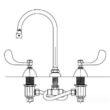 Click here to see T&S Brass B-2865-05-133XA T&S Brass B-2865-05-133XA Concealed Widespread Lavatory Faucet
