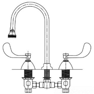 Click here to see T&S Brass B-2865-06 T&S Brass B-2865-06 Concealed Widespread Lavatory Faucet