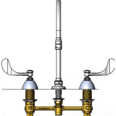 Click here to see T&S Brass B-2866-01QT-VRF T&S Brass B-2866-01QT-VRF Concealed Widespread Lavatory Faucet