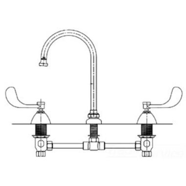 Click here to see T&S Brass B-2866-04L T&S Brass B-2866-04L Concealed Widespread Lavatory Faucet