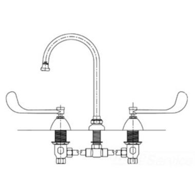 Click here to see T&S Brass B-2866-L T&S Brass B-2866-L Medical Faucet, Deck Mount, 12