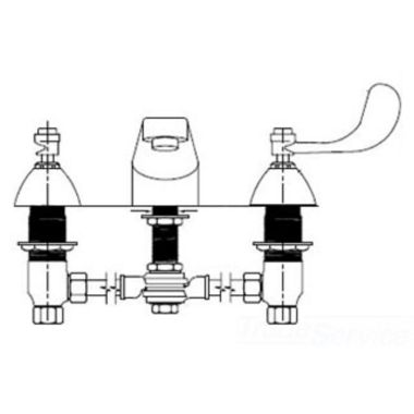 Click here to see T&S Brass B-2992-L T&S Brass B-2992-L Concealed Widespread Lavatory Faucet