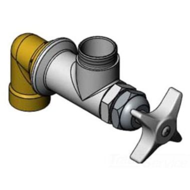 Click here to see T&S Brass BF-0299-LN T&S BRASS BF-0299-LN SINGLE WALL MOUNT BIG-FLO FAUCET, LESS NOZZLE, 00LL STREET ELBOW