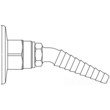 Click here to see T&S Brass BL-4750-06 T&S BRASS BL-4750-06 LAB PANEL FLANGE, ANGLE SERRATED TIP, 3/8