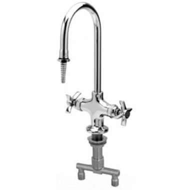 Click here to see T&S Brass BL-5700-04 T&S BRASS BL-5700-04 LAB MIXING FAUCET, RIGID GOOSENECK W/AERATOR, 4