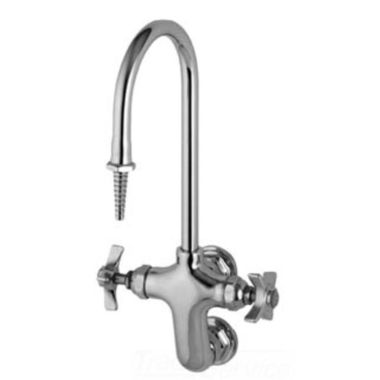 Click here to see T&S Brass BL-5735-09 T&S BRASS BL-5735-09 LAB VERTICAL MIXING FAUCET, WALL MOUNT, SWIVEL VACUUM BREAKER