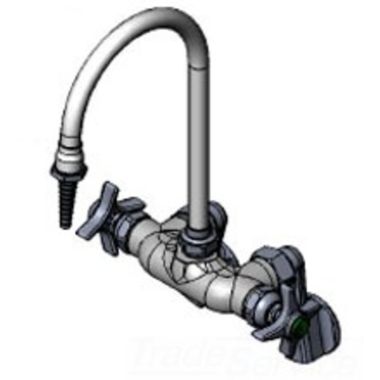 Click here to see T&S Brass BL-5740-02 T&S Brass BL-5740-02 Wall Mount Polish Chrome Mixing Laboratory Faucet, Adj. Arm Inlets, 5 7/8