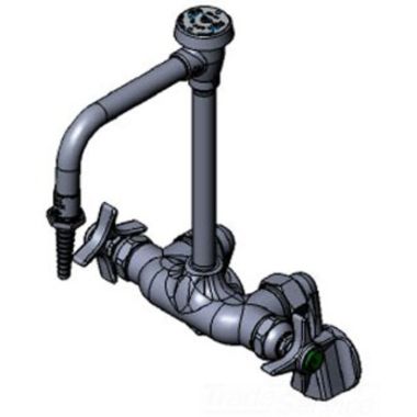 Click here to see T&S Brass BL-5740-08 T&S BRASS BL-5740-08 Wall Mount Polish Chrome Mixing Laboratory Faucet w/ Adjustable Inlets