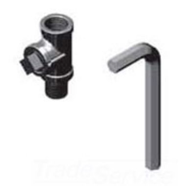 Click here to see T&S Brass B-TEE-RGD T&S BRASS B-TEE-RGD RIGID TEE ASSEMBLY, CHROME PLATED