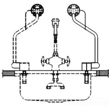 Click here to see T&S Brass EW-7610 T&S Brass EW-7610 Pull Down Eyewash, Sink Mounted