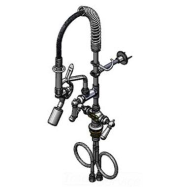 Click here to see T&S Brass MPW-2DCN-06 T&S Brass MPW-2DCN-06 Mini-Pre-Rinse unit: Single Hole/Dual Temp, 6