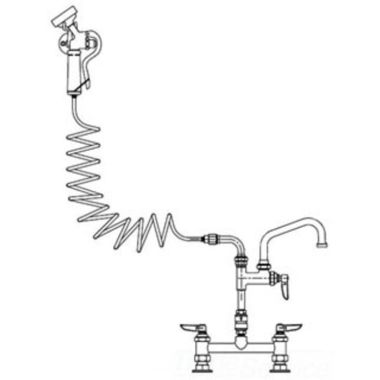 Click here to see T&S Brass PG-8DSAV-08 T&S BRASS PG-8DSAV-08 PET GROOMING FAUCET, DECK 8