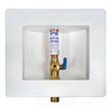 Click here to see   IPS 87978 Plastic Square Ice Maker Outlet Box w/ 1/4 Turn Lead Free Arrester Valve, 1/2