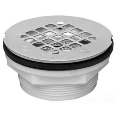 Click here to see Oatey 42099 OATEY 42099 PVC No-Calk Shower Drain W/Stainless Strainer