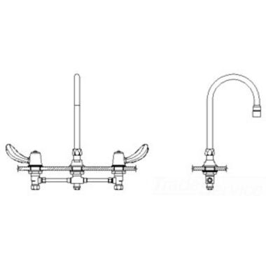 Click here to see Delta 23C622-R4 Delta 23C622-R4 CER-TECK Widespread Lavatory Faucet, 6