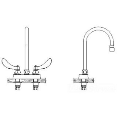 Click here to see Delta 27T4944 DELTA 27T4944 COMMERCIAL 4 CENTER MOUNT FAUCET CHROME